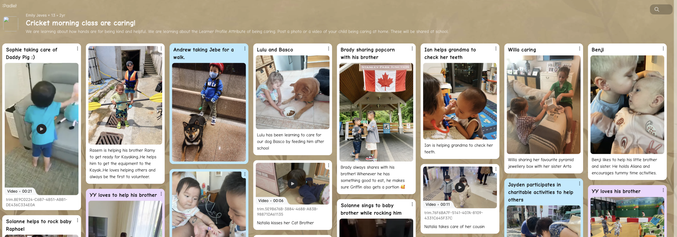 Self Photos / Files - Padlet on caring